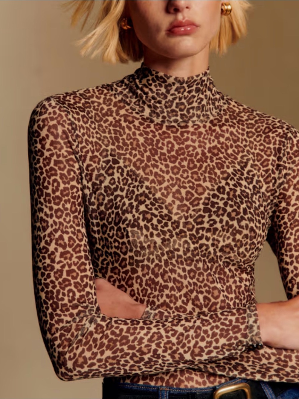 Sezane Omaya Top Leopard